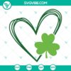 Clover heart, shamrock, lucky, and Saint Patrick’s Day themed SVG files for digital crafts and projects.