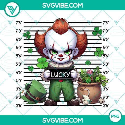 Clown cartoon horror St Patrick's Day PNG images, perfect for download.