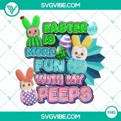 Cocomelon Easter Peeps PNG images for joyful Easter celebrations with cute peep characters in Cocomelon theme.