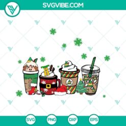 Coffee Christmas Elf Movie and Drink Cup SVG Images, featuring an Elf design perfect for the holiday season.