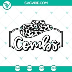 Leopard cowboy hat SVG featuring Luke Combs design, perfect for western themed projects. Download this western SVG now.