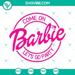 Barbie SVG images bundle with party theme and couple design, perfect for crafts and projects.