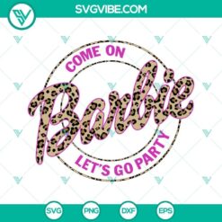 Barbie Leopard SVG file featuring party girl design for fun crafts and projects. Ideal for Barbie enthusiasts.