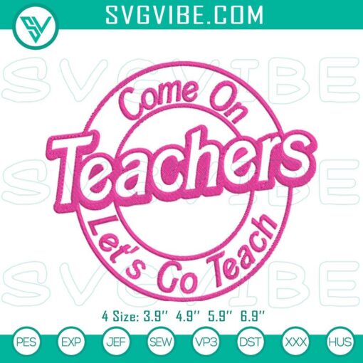 Embroidery designs featuring Barbie teacher theme for teaching. Great for DIY projects.