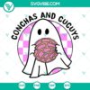 Conchas and cucuys Mexican ghost SVG file, spooky conchas ghost design for Halloween craft projects.