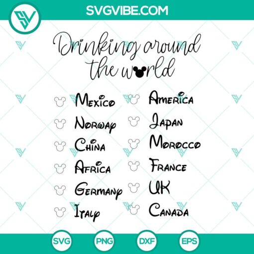 Conquering The World One Drink At A Time SVG Images, Drinking Around The 1