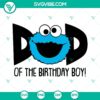 Cookie Monster birthday SVG file bundle featuring one birthday SVG file from Sesame Street characters for crafting and party decorations.