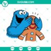 Cookie Monster themed Gingerman Christmas SVG and PNG files from Sesame Street, ideal for holiday crafting.