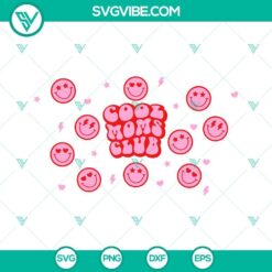 Cool Moms Club Starbucks Cup Wrap SVG File, featuring a funny Mama design for Venti Cold drinks, perfect for downloads.