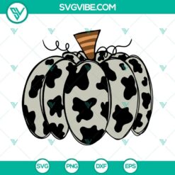 Cowhide pumpkin SVG images for Silhouette, includes DXF, EPS, PNG designs. Unique clipart with vector graphics.