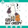 Spooky yet adorable ghost SVG files for Halloween and fall decorating with cute and creepy designs.