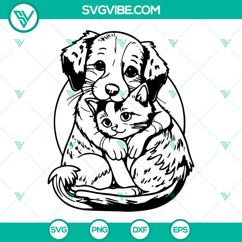 cute-dog-and-cat-svg-kitten-puppy-svg-best-friends-pet-svg-png-dxf-eps-instant-download-3-mockup.jpg Cute dog and cat SVG download with kitten and puppy best friends pet design, available in PNG format.