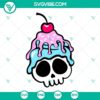 Cute goth SVG bundle with creepy and horror elements including skulls for download. Great for Halloween crafts.