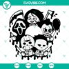 Cute Halloween Starbucks Cup SVG with Horror Movies Killer Full Wrap design, perfect for spooky season crafts and projects.