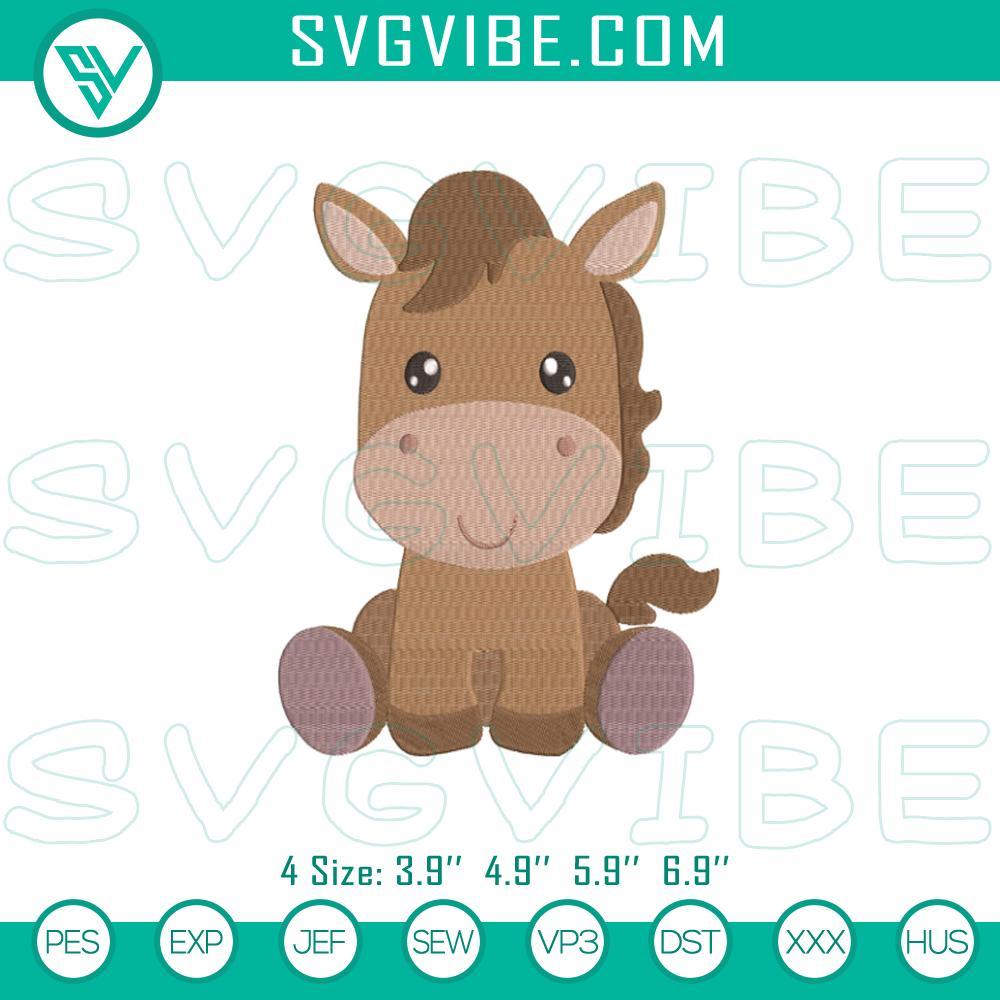 Cute Horse Embroidery Pattern, Baby Horse Machine Embroidery Designs Adorable baby horse embroidery design file, perfect for machine embroidery projects. Great for crafts and DIY creations.