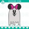 Minnie ghost embroidery design, Disney Halloween theme stitch file featuring funny mouse character. Ideal for Halloween crafts.
