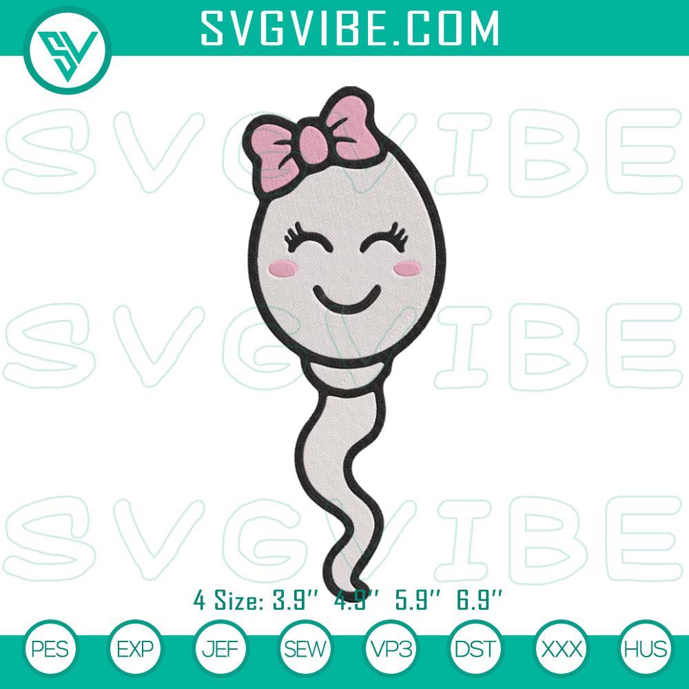 cute-sperm-girl-with-bow-embroidery-designs-gift-for-dad-fathers-day-embroidery-files-mockup.jpg Embroidery design of cute sperm girl with bow, perfect for a funny Father’s Day gift.