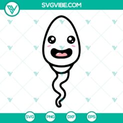Adorable family SVG bundle with cute sperm and kid images, ideal for digital download. Funny and playful design.
