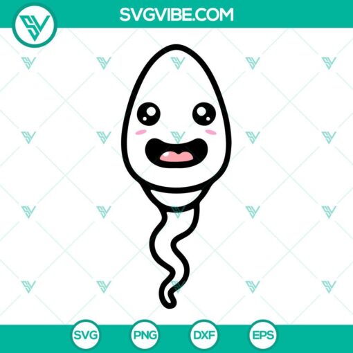 Adorable family SVG bundle with cute sperm and kid images, ideal for digital download. Funny and playful design.