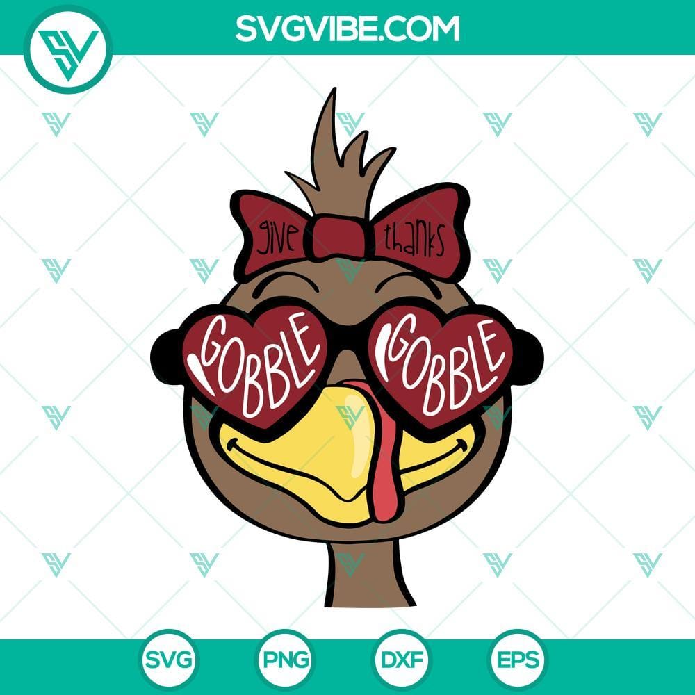 cute-turkey-with-bow-svg-gobble-gobble-svg-thanksgiving-turkey-svg-png-dxf-eps-8-mockup.jpg Cute Thanksgiving turkey SVG files with bow, Gobble Gobble design for holiday crafts and decorations.