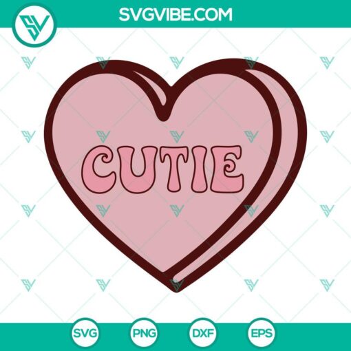 Conversation hearts SVG design for download, featuring cute heart shapes. Perfect for Valentine's Day projects.