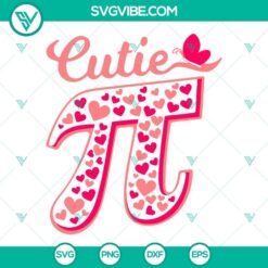 Cutie Pi SVG images featuring Pi number heart and math lover designs, a cute and happy Pi character. Ideal for math enthusiasts or Valentine's Day.