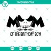 Jack Skellington birthday party theme SVG files for mom and dad, Nightmare Before Christmas design for digital crafting.