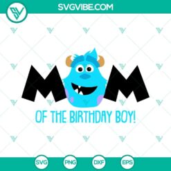 Dad And Mom Of Birthday Boy James P Sullivan SVG Download, Monsters Inc 2