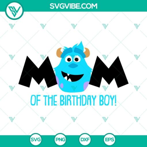 Dad And Mom Of Birthday Boy James P Sullivan SVG Download, Monsters Inc 1