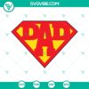 Dad and mom superhero SVG images with Superman logo, Papa Mama Superhero SVG. Family superhero design for digital products.