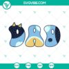 Bluey Bandit and Dad themed SVG file for Father's Day, featuring Bluey characters in PNG and DXF formats.