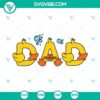 Dad rubber duck SVG with funny dad design for Father's Day, PNG and DXF files included.