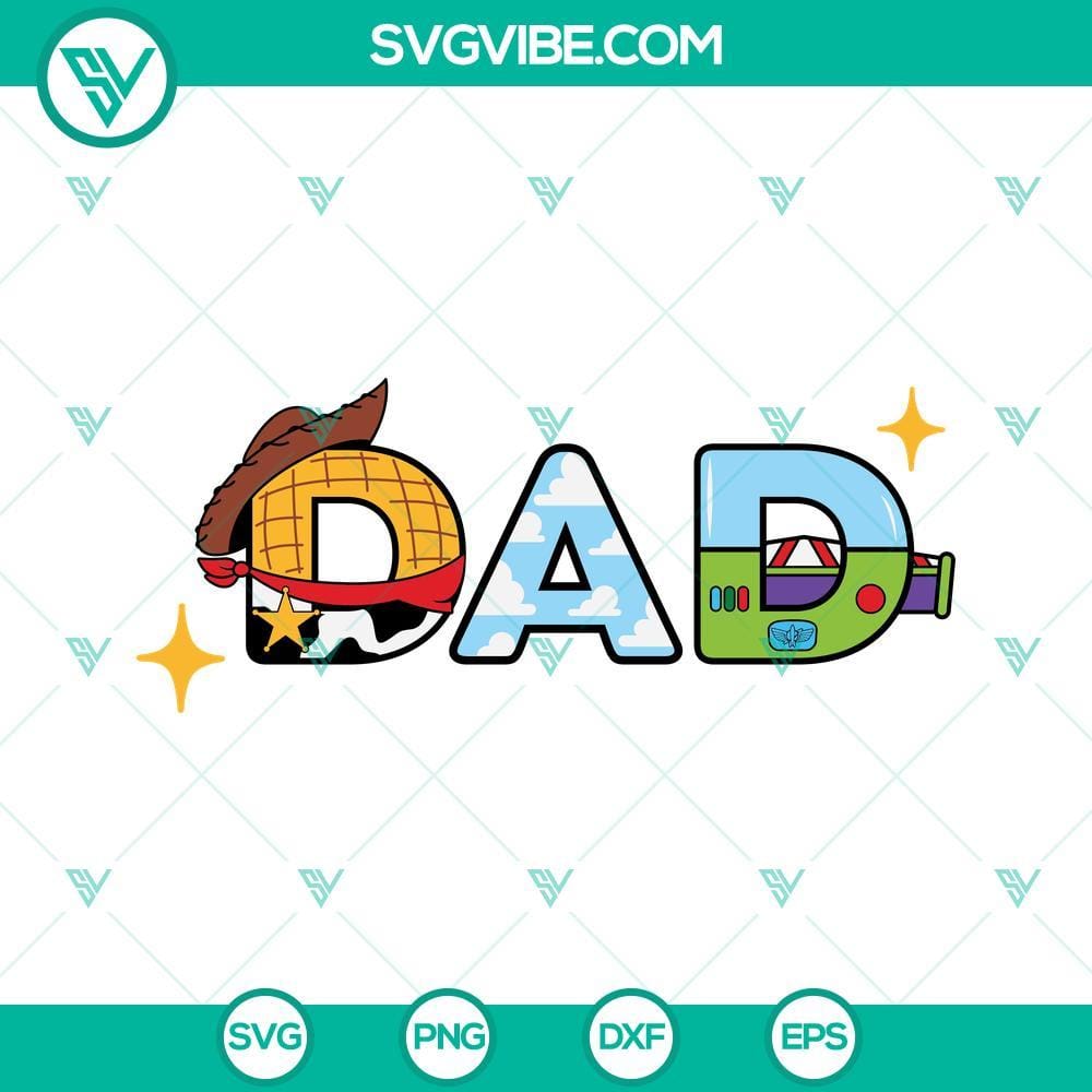 Dad Toy Story SVG, Toy Story Dad SVG, Dad SVG, Father Of The Birthday Boy SVG Dad Toy Story SVG images for download, featuring a design of "Father of the" text. Perfect for Father's Day projects and crafts.