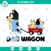 Bluey cartoon characters Dad Bandit and Bingo in SVG format for dad-themed projects.