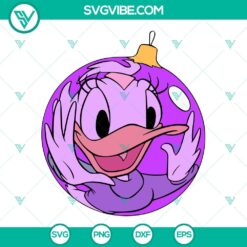 Daisy Duck Christmas Ball SVG Files featuring Disney Christmas designs - PNG, EPS, DXF images for the holiday season.