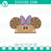 Daisy Duck gingerbread hat ears embroidery file, perfect for Disney holiday projects.