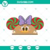 Disney Christmas Daisy Duck gingerbread hat ears SVG - festive holiday design for crafts and projects, PNG DXF EPS files included.
