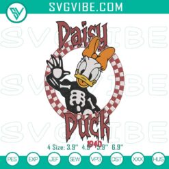 Daisy Duck Halloween embroidery design file by Disney for spooky machine embroidery, perfect for Halloween crafts.