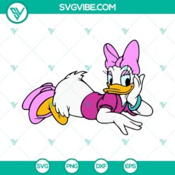 Disney Daisy Duck SVG file bundle with Donald Duck, perfect for crafting projects, includes Daisy in a cute design.
