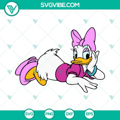 Disney Daisy Duck SVG file bundle with Donald Duck, perfect for crafting projects, includes Daisy in a cute design.