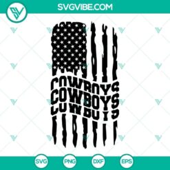 Dallas Cowboys American Flag SVG Files with football design, PNG and DXF formats for fans.