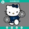 Dallas Cowboys Hello Kitty Cheerleader SVG PNG DXF EPS Cut Files - Cute cartoon Kitty dressed in Cowboys cheerleader attire.