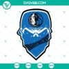 Dallas Mavericks skull basketball SVG file design, perfect for sports fans and team supporters.