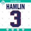 Damar Hamlin football player SVG files for Cricut and Silhouette, including 3 designs in PNG, DXF, and EPS formats.