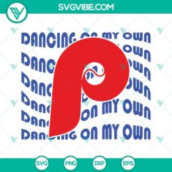 Philadelphia Phillies SVG logo design for Dancing On My Own project, featuring Phillies P SVG image. Perfect for fan merch and crafts.