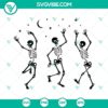 Halloween dancing skeletons SVG download with spooky skeleton design, perfect for Halloween crafts and decorations.