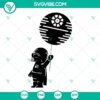 Darth Vader Death Star Balloon SVG files with cute baby Darth Vader design, perfect for Star Wars fans and baby shower decorations.