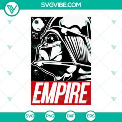 Darth Vader and Emperor Vader Star Wars poster SVG file design with Empire theme. Ideal for Star Wars fans.