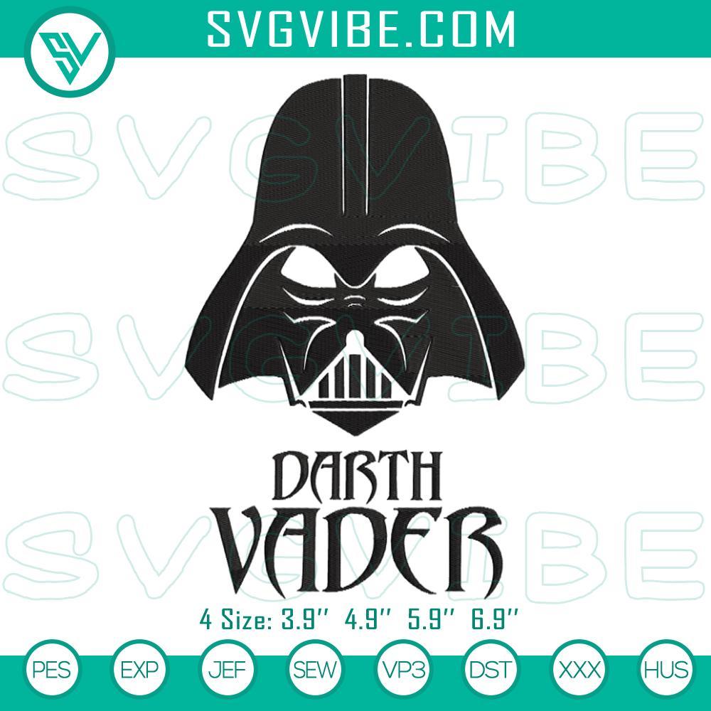 Darth Vader Head Star War Embroidery Design Files Darth Vader head embroidery file, Star Wars design for machine embroidery, Sith Lord character in digital format.