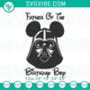 Darth Vader Mickey Head Father of the Birthday Boy embroidery design for Star Wars Father's Day.
